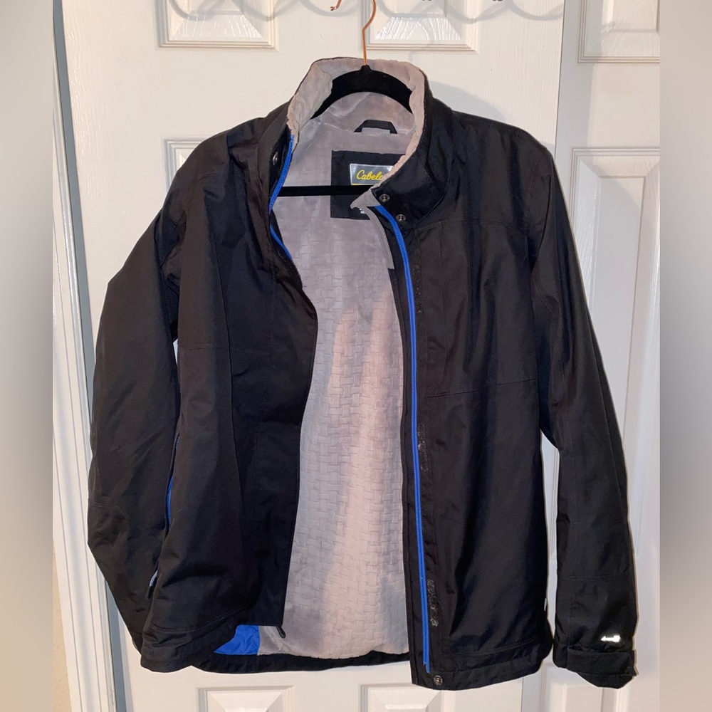 Cabela’s Black Fleece Lined Medium Weight Jacket - Waterproof